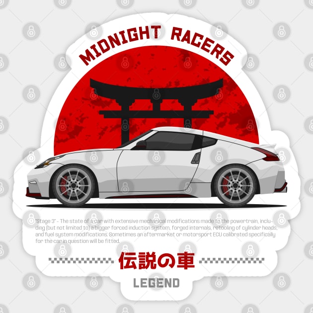 Tuner White 370Z JDM Sticker by GoldenTuners